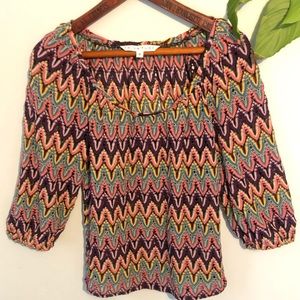 Trina Turk Boho Multicolor Knit Size Small Top